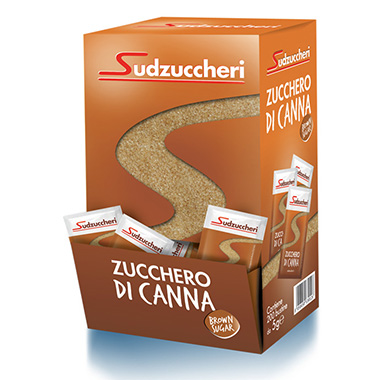 zucchero di canna in astuccio